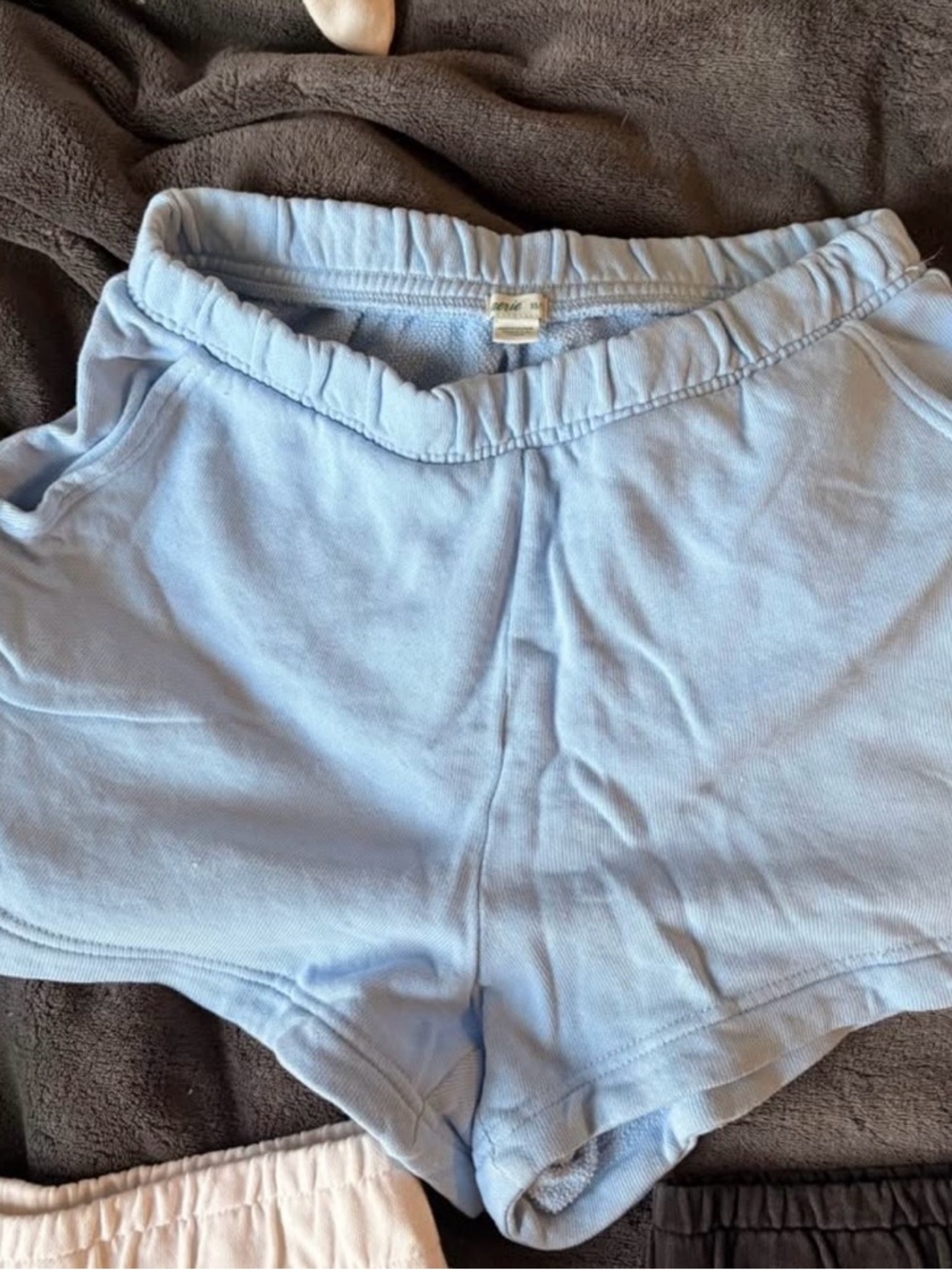 aerie light blue sweat shorts size xs
